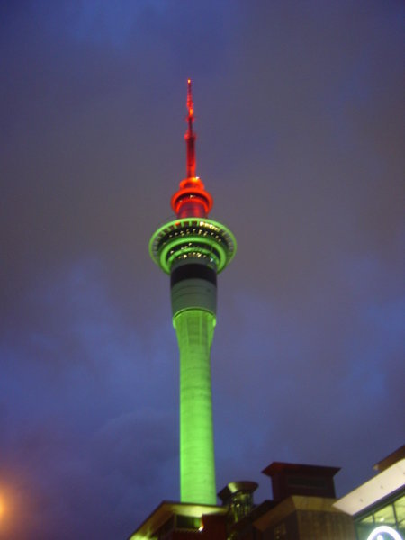 Auckland Sky Tower at Xmas