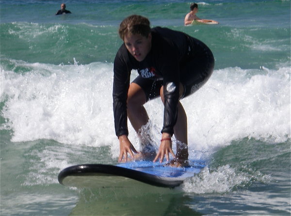 me surfing- 2 seconds later and i fall off!