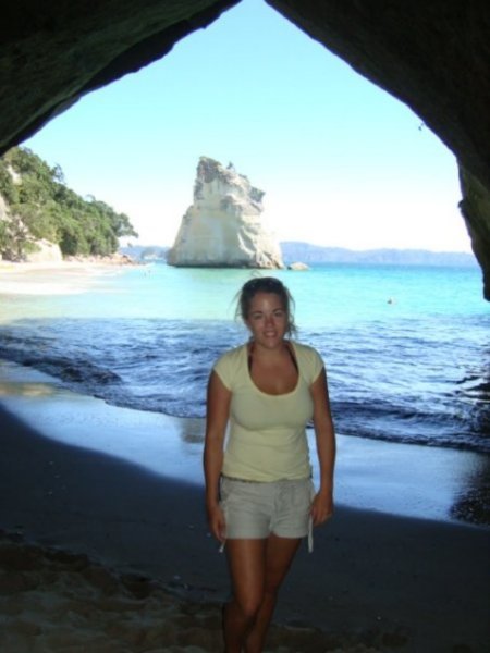 at Cathedral cove