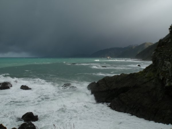 a storm is brewing on the drive back to Christchurch