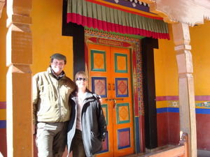 Ian and Carol at Thiksey Bhuddist Gompha