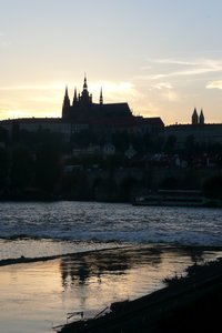 Sunset over Prague Castle