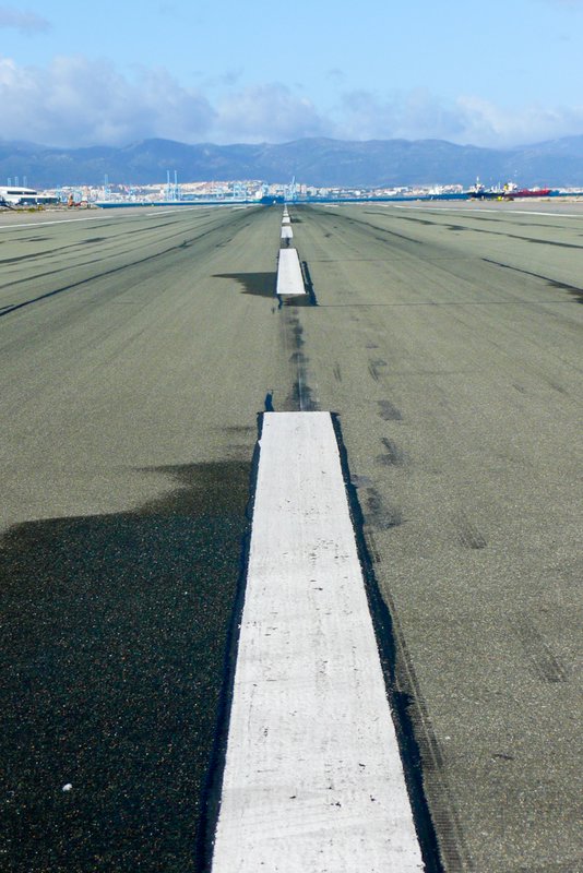 Standing in the middle of the International runway