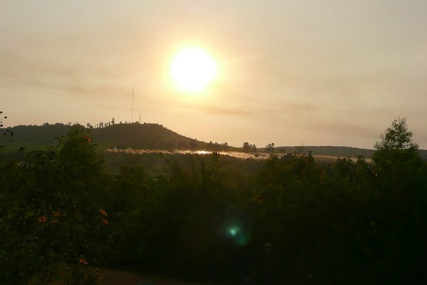 Sunset over the tea plantations