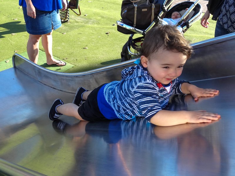 Max on the slide