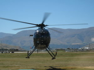The helicopter...