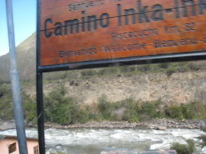 Passing KM 82 on the train to Cusco