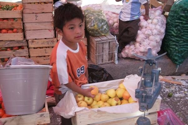 Everyone in the family helps out on Tlacolula Market Day