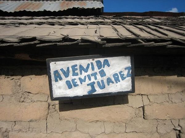  Road Sign in small mountain village