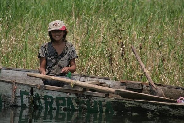 Young Girl Fishing on Lago De Yojoa