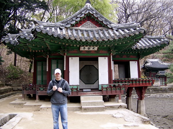 Dan in front of the Meditation Hut