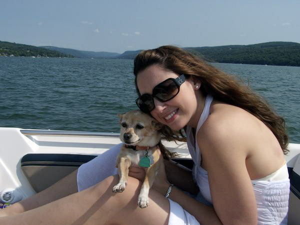 Anna and me on the boat