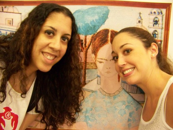 Elena and I pose with Frida Khalo