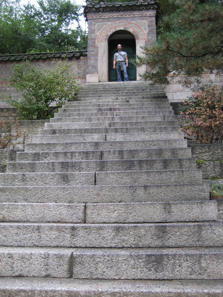 Aaron on some mysterious palace steps