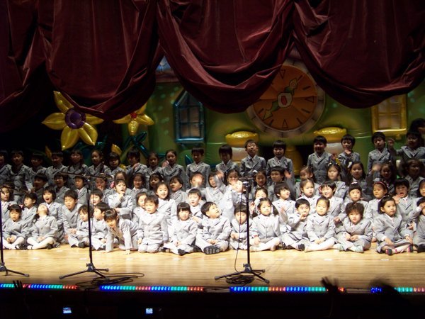 All the Students on Stage Singing the Finale