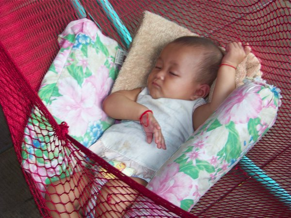 Baby SLeeping in Hammock