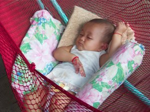 Baby SLeeping in Hammock