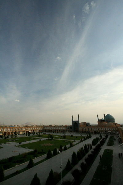 Looking out over the Imam Square in Esfahan