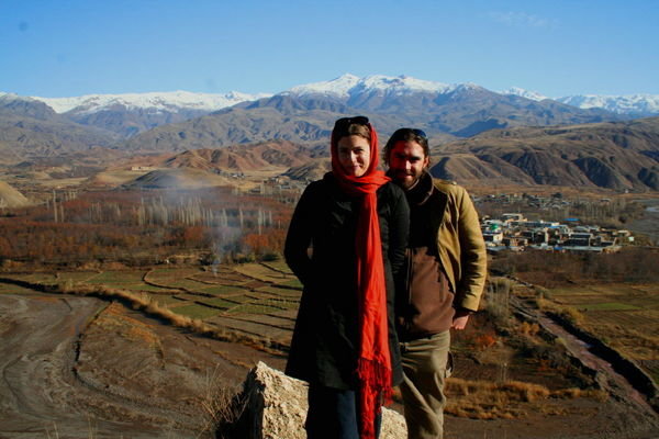 Jane and I, looking out over the Alamut Valley on our way to the Castles of the Assassins