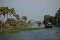 Barges on the backwaters