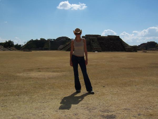Lorna at Oaxaca ruins
