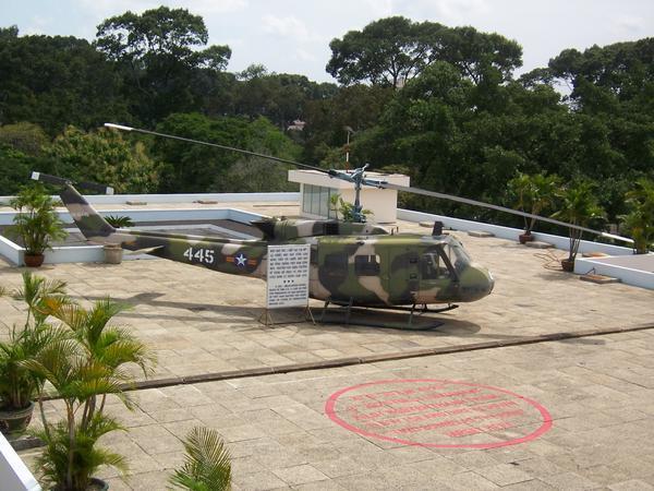 On the roof of Reunification Palace