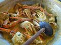 lunch with fisherman's family - crab curry