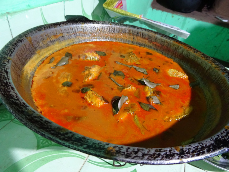 dinner with tamil family - fish curry