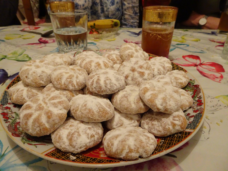 almond biscuits and mint tea
