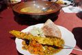 gite lunch - our first berber omelette