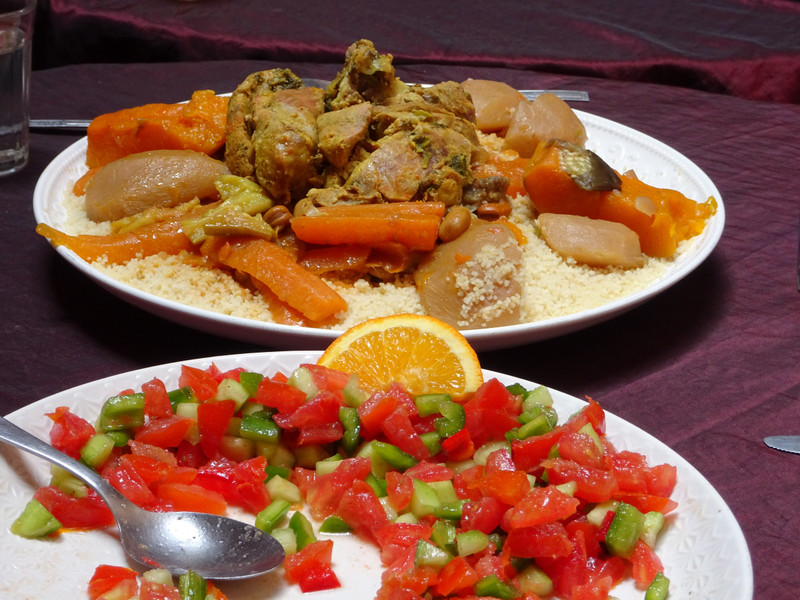 oulad edriss - turkey couscous and moroccan salad