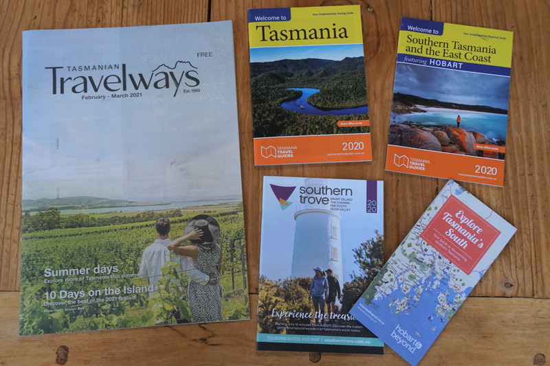 maps and brochures at the ready