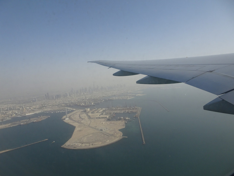 flying over the uae