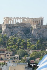 morning view of parthenon from hotel rooftop