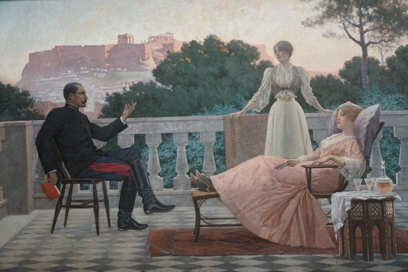 'on the terrace or athenian evening’ by iakovos rizos 