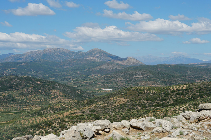 view from mycenae ruins