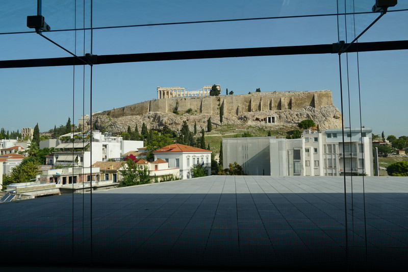 view of acropolis from acropolis museum