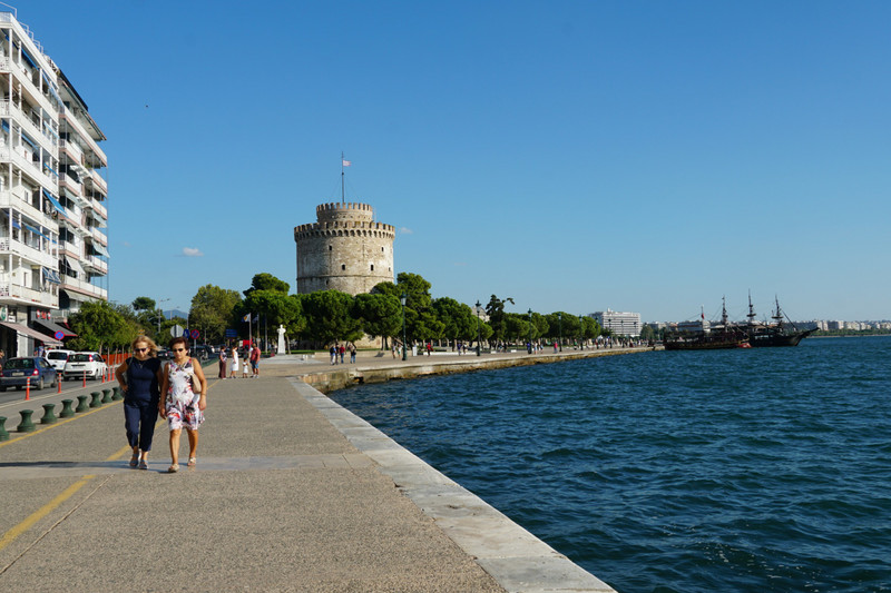 thessaloniki's promenade and white tower