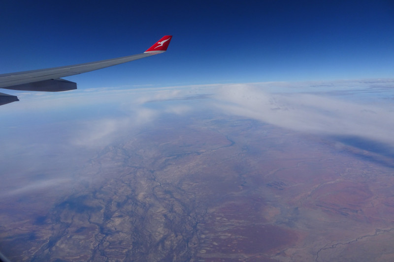 flying over australia