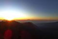 sunrise over the volcanoes