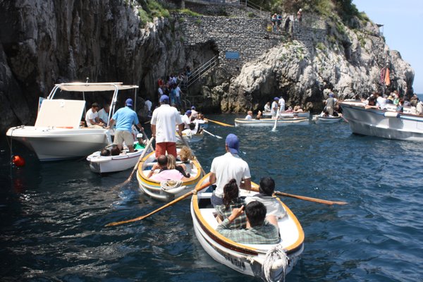 traffic at blue grotto