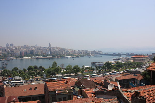 view of the golden horn and bosphorus