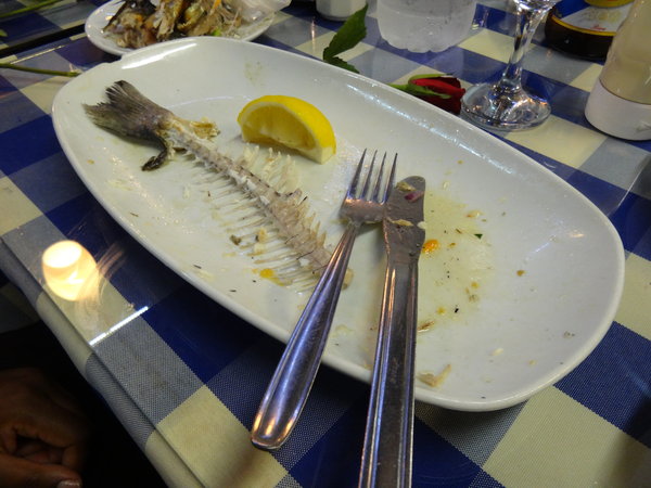 grilled sea bream all gone