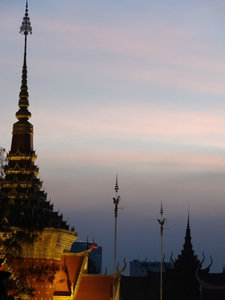 sunset over phnom penh