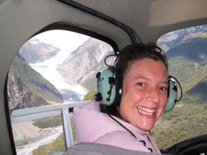 In the helicopter up to Fox Glacier