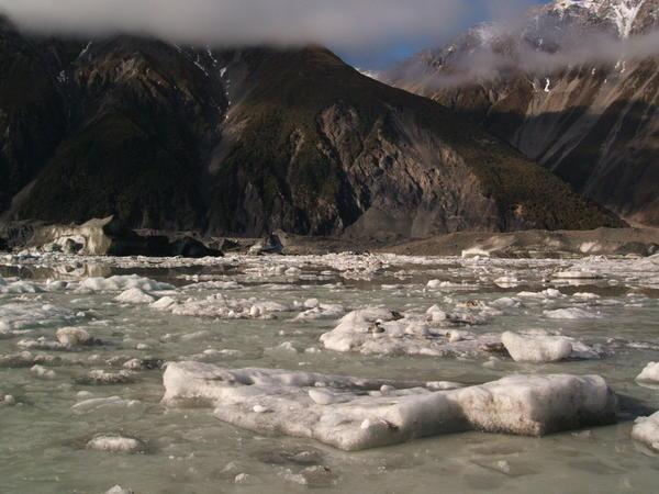 River of ice at Tasman Glacier