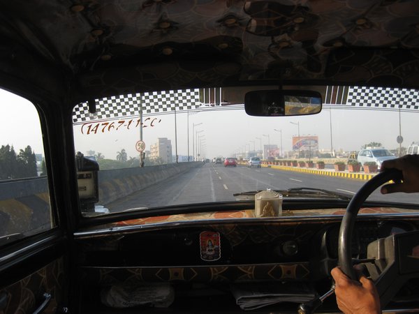 View from taxi, first day, heading into Mumbai