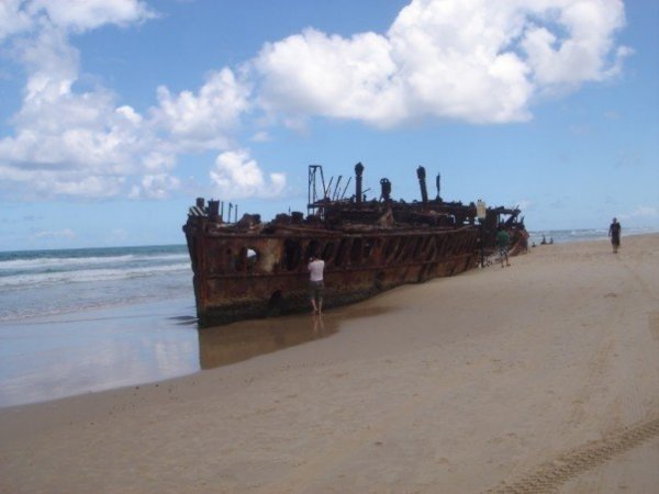 The shipwreck on Fraser Island