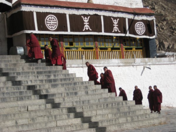 Monks at a monastry