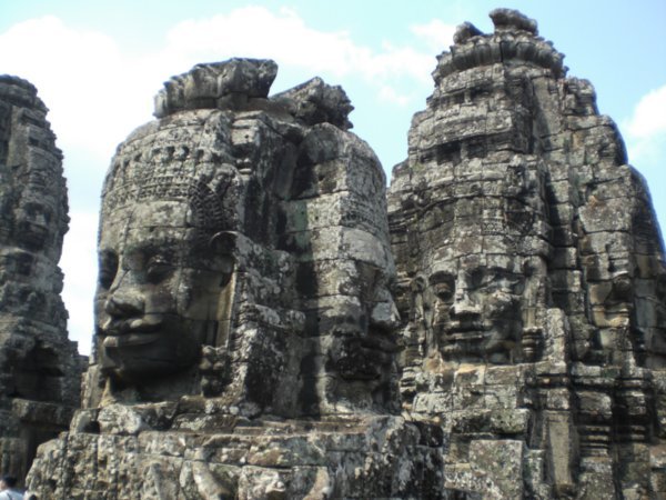 Bayon stone carved faces 